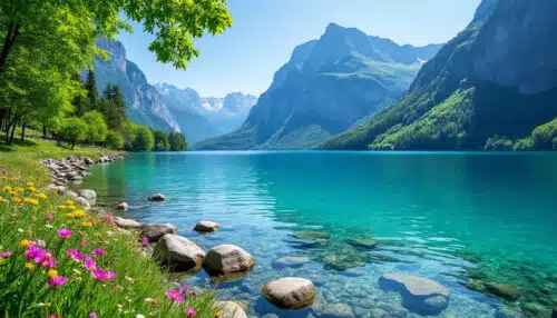 découvrez un écrin de nature préservée près d'annecy, où des eaux turquoise cristallines rencontrent des montagnes majestueuses. ce spot idéal vous invite à profiter d'une baignade sauvage dans un cadre enchanteur, loin de l'effervescence urbaine.