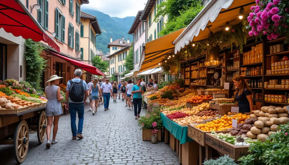 découvrez le marché local d'annecy, un lieu où s'entremêlent les saveurs authentiques de la région. flânez parmi les étals colorés, rencontrez des producteurs passionnés et savourez des produits du terroir qui éveilleront vos papilles.